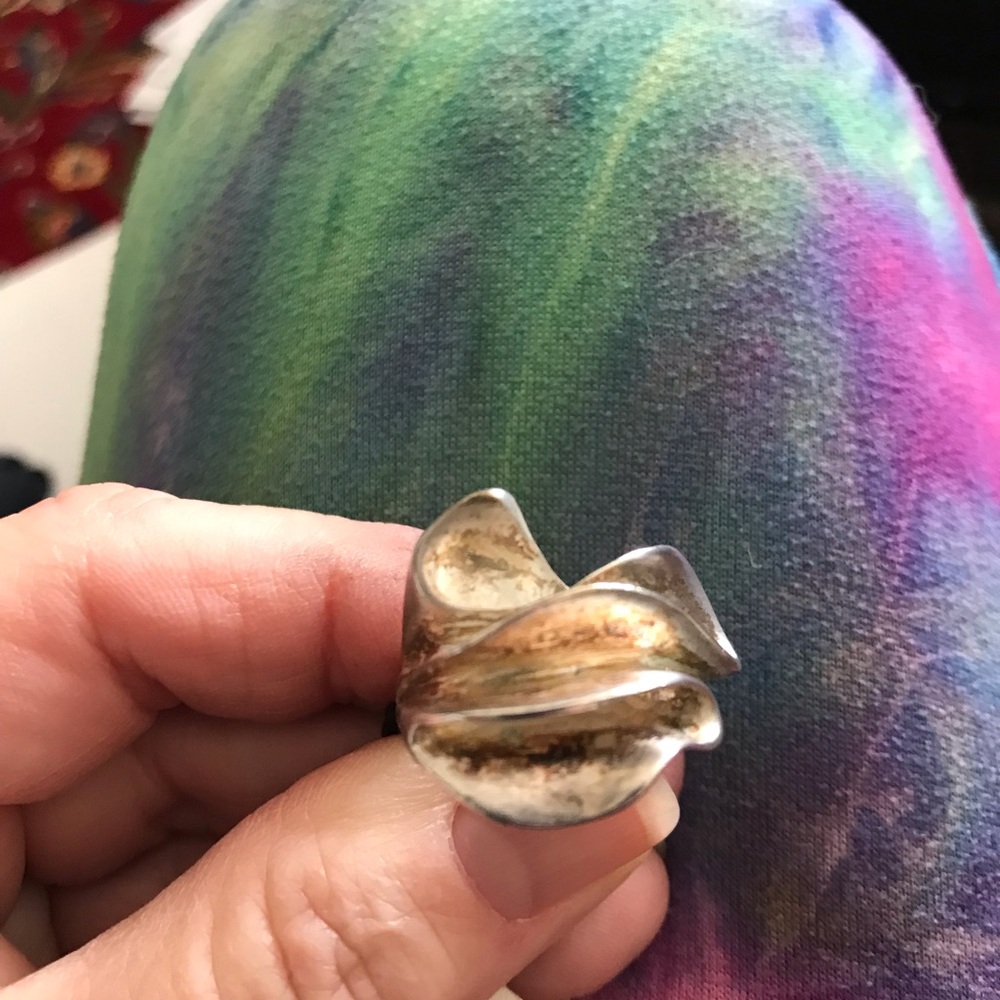 Aureus + Argent Silver Wave Swirl ring new with tag size 8 banana republic - Picture 6 of 7